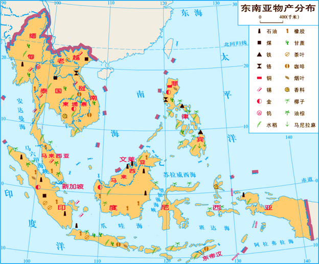 东南亚矿产分布图图片